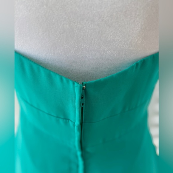 Alfred Angelo Emerald Green Halter Formal Dress Bridesmaid Size 6 - Picture 8 of 10